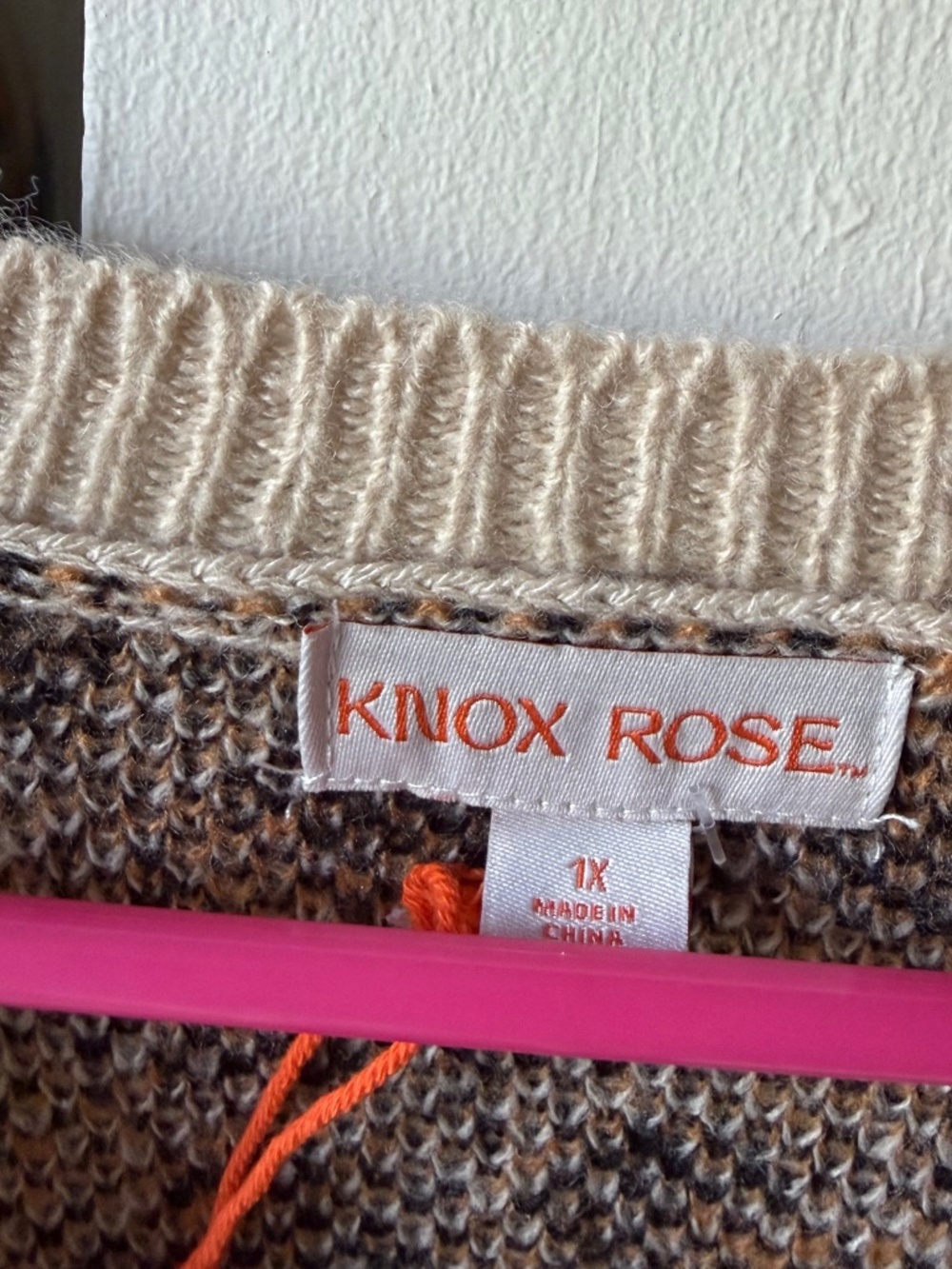 WOMENS KNOX ROSE LEOPARD DESIGN LONG SLEEVE SWEATER XL - Picture 2 of 8